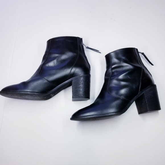 🌸 Madewell | Leather Ankle Heel Boots‎ 9 - Picture 6 of 13
